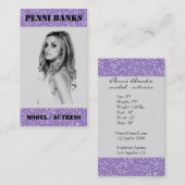 Lila Visitenkarte (Vorne/Hinten)