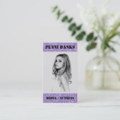 Lila Visitenkarte (Stehend Vorderseite)