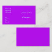 Lila Visitenkarte (Vorne/Hinten)