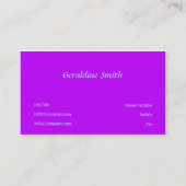 Lila Visitenkarte (Rückseite)