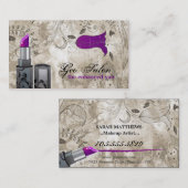 Lila Visitenkarte (Vorne/Hinten)