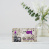 Lila Visitenkarte (Stehend Vorderseite)