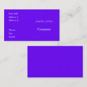 Lila Visitenkarte (Vorne/Hinten)