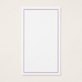 Lila Visitenkarte für den Crochet und den Garn (Rückseite)