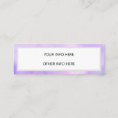 Lila Visitenkarte für soziale Medien (Rückseite)