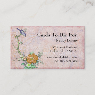 Lila Vogel auf einer Niederlassung Visitenkarte