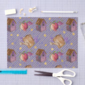 Lila Vogelhaus (Design 2 der Lila Serie) Seidenpapier (Handwerk)