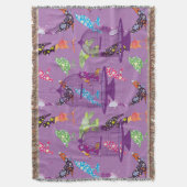 Lila Vogelkäfige und Blumenvögel, Lila Knochenwurz Decke (Vorderseite Vertikal)