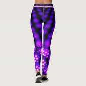 Lila Voilet Shiny Glühende Abstrakte Glitzern Chic Leggings (Rückseite)