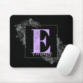 Lila Vollblutschmetterlingsmaske - Letter E Mousepad (Mit Mouse)