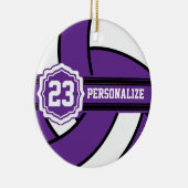 Lila Volleyball | DIY Name and number Keramikornament (Rechts)