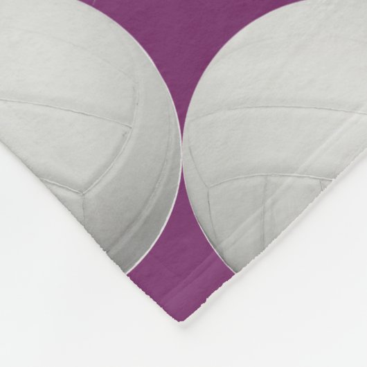 Lila Volleyball-Fleece-Decke Fleecedecke (Ecke)