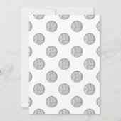 Lila Volleyball Geburtstagsparty lädt ein (Rückseite)