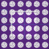 Lila Volleyball-Holzfußboden Gemustert Stoff (Kachel)
