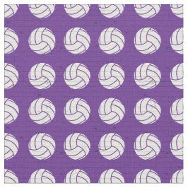 Lila Volleyball-Holzfußboden Gemustert Stoff