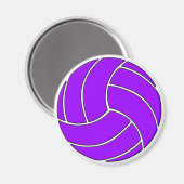 Lila Volleyball - individualisierbarer Sportspiele Magnet (Vorderseite/Rückseite)