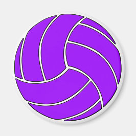 Lila Volleyball - individualisierbarer Sportspiele Magnet