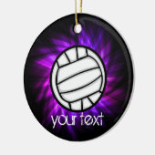 Lila Volleyball Keramikornament (Links)