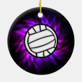 Lila Volleyball Keramikornament (Hinten)