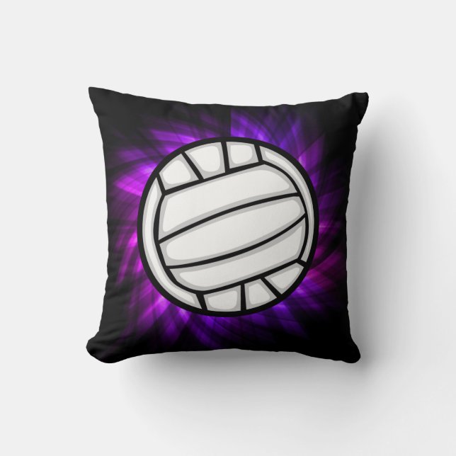 Lila Volleyball Kissen (Vorderseite)