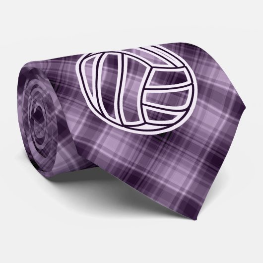 Lila Volleyball Krawatte (Gerollt)