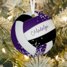 lila Volleyball mit Silberstern