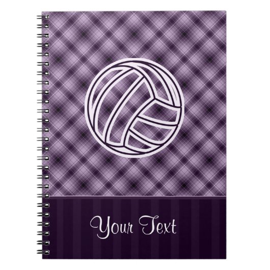Lila Volleyball Notizblock (Vorderseite)