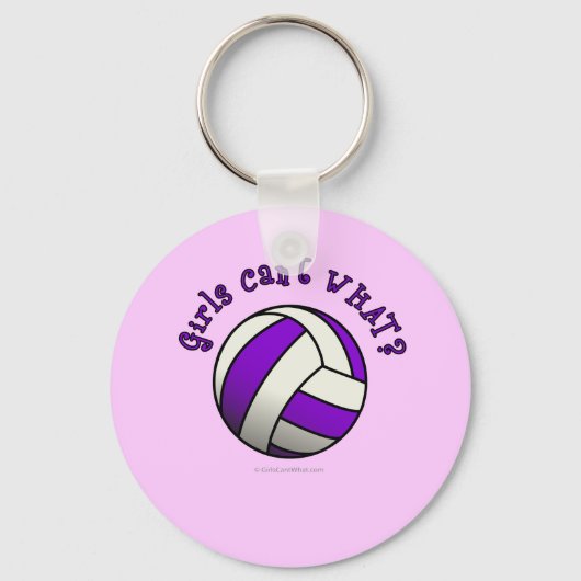 Lila Volleyball Schlüsselanhänger (Vorderseite)