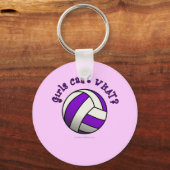 Lila Volleyball Schlüsselanhänger (Vorderseite)