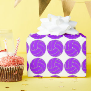 Lila Volleyball trägt Spieler-oder Trainer-Party Geschenkpapier