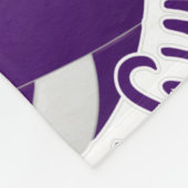 lila Volleyballplatz Fleecedecke (Ecke)