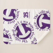 lila Volleyballplatz Sherpadecke (Vorderseite (Horizontal))