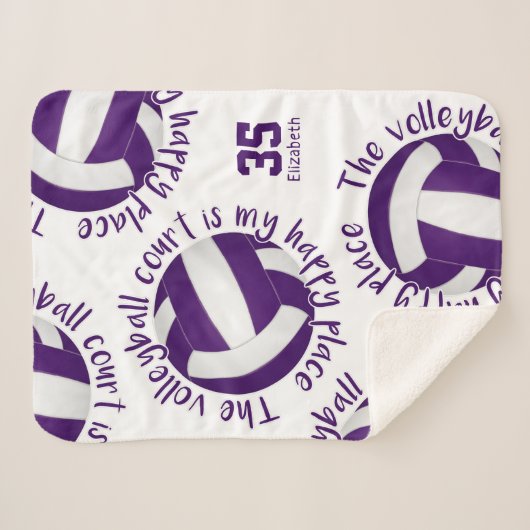 lila Volleyballplatz Sherpadecke (Vorderseite (Horizontal))