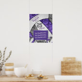 lila Volleyballteam der Graumädchen Foto Poster (Küche)