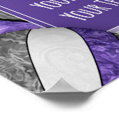 lila Volleyballteam der Graumädchen Foto Poster (Ecke)