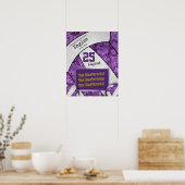 lila Volleyballteam Foto Poster (Küche)