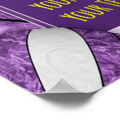 lila Volleyballteam Foto Poster (Ecke)