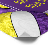 lila Volleyballteam-Foto Poster (Ecke)