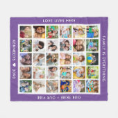 Lila von benutzerdefinierten 30-Anführungszeichen Fleecedecke (Vorderseite (Horizontal))