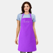 Lila, von Mädchen orchid-Skriptname monogram Schürze (Getragen)