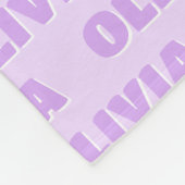 Lila Vorher-Name-Blankon Fleecedecke (Ecke)