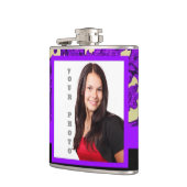 Lila Vorlage für Blumenstaub Flachmann (Links)