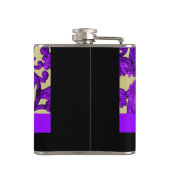 Lila Vorlage für Blumenstaub Flachmann (Rückseite)