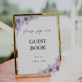 Lila Vorlage für das Gästebuch