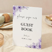 Lila Vorlage für das Gästebuch