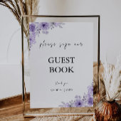 Lila Vorlage für das Gästebuch
