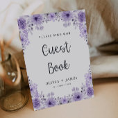 Lila Vorlage für das Gästebuch