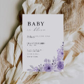 Lila Vorlage für eine Babydusche