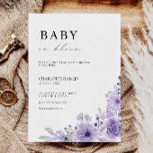 Lila Vorlage für eine Babydusche