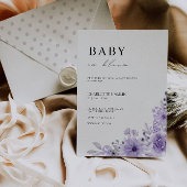Lila Vorlage für eine Babydusche